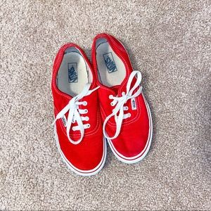 Red Vans - Kids Size 3